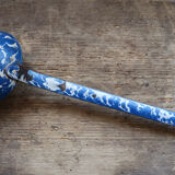 Louche émaillée bleue vintage