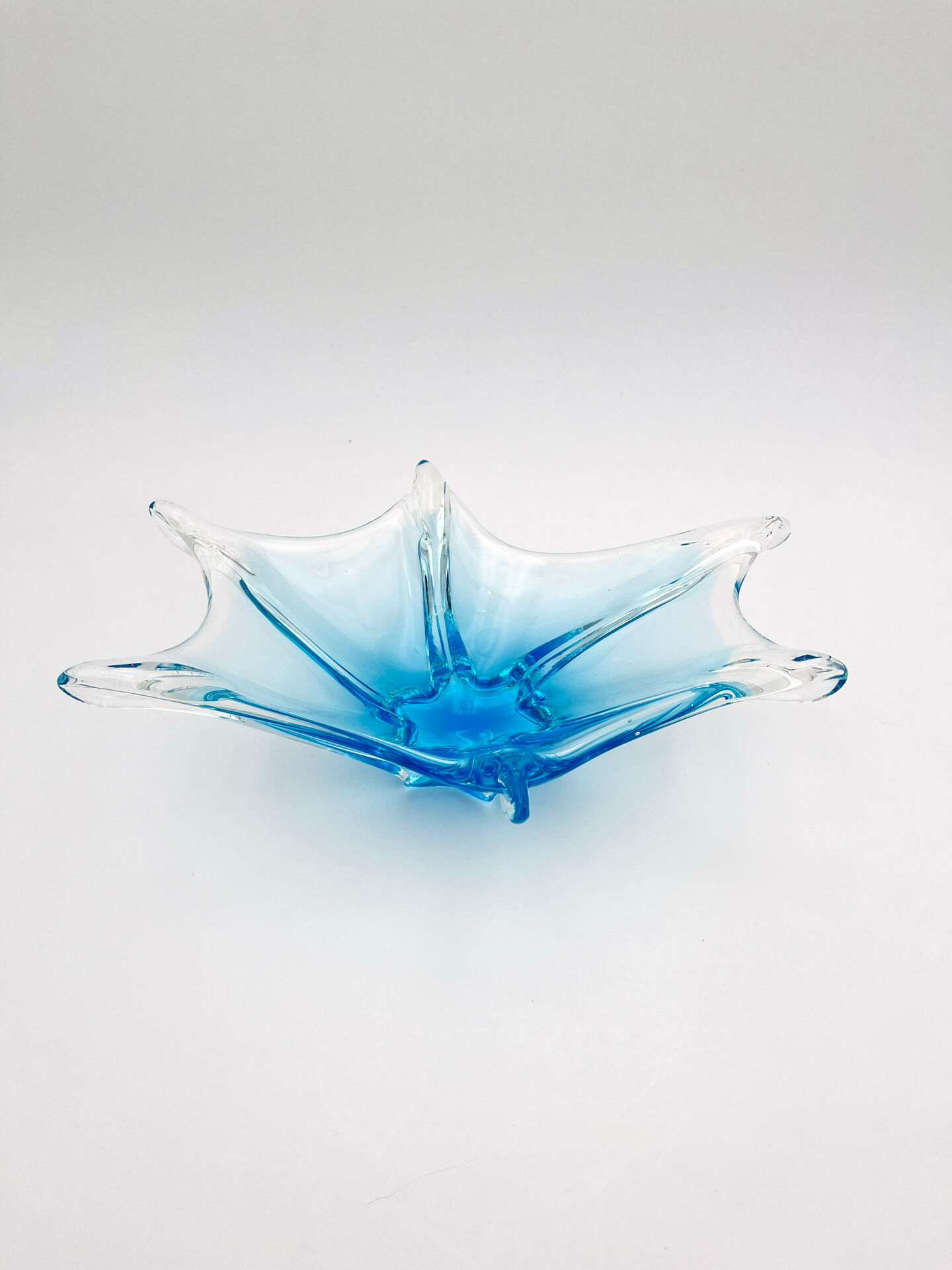 Murano Italy Deep Bowl - Organic Design Lagoon Blue