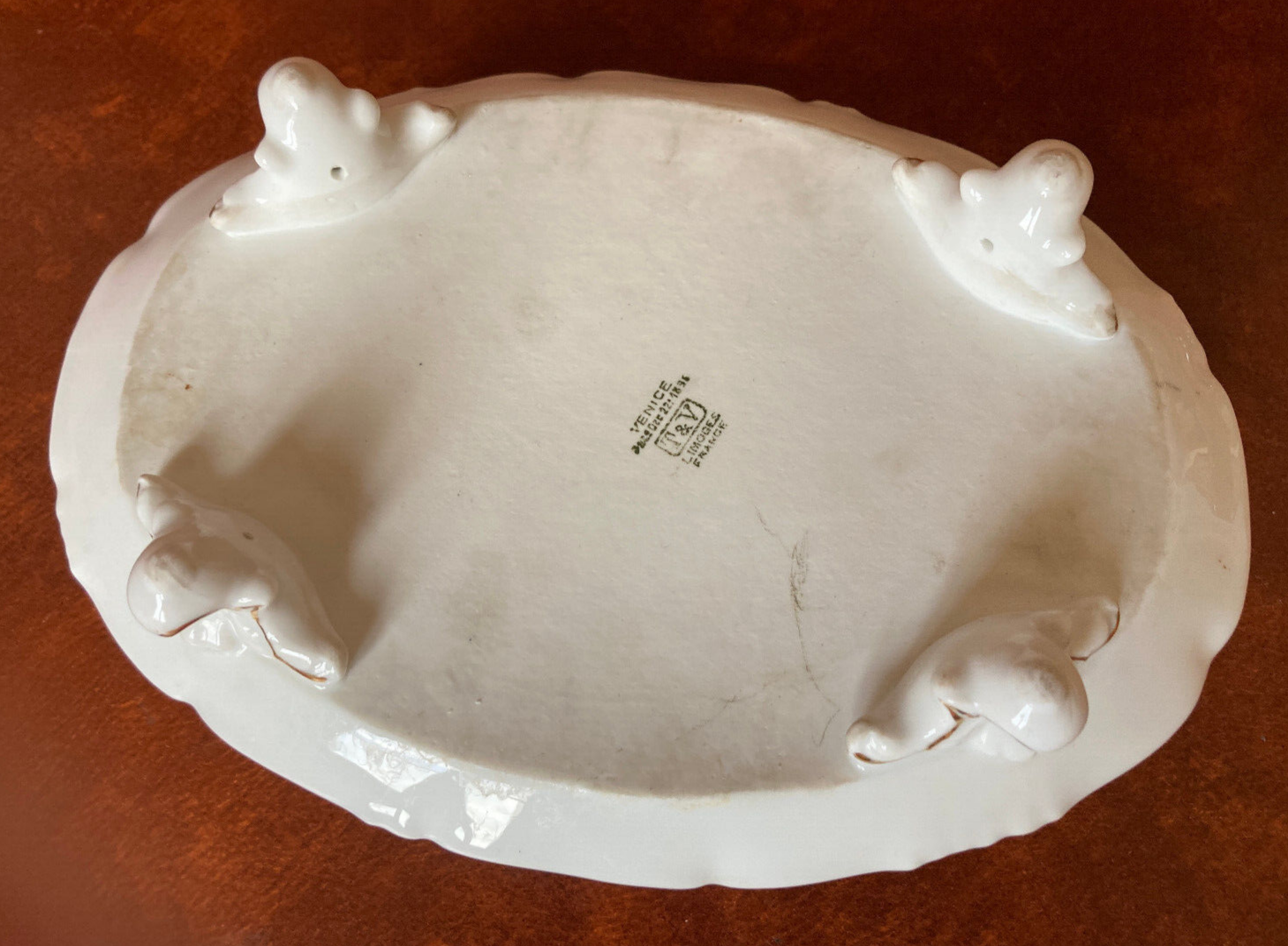Old planter - Limoges porcelain with rose decoration - late nineteenth