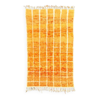 Tapis orange en laine fait main traditionnel 250cmx150cm
