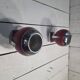 Pair of vintage chrome metal eyeball wall lights from the 70s