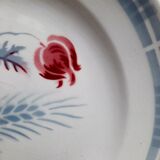 Old flat plates mismatched in earthenware