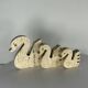 Swans Enzo Mari travertine for Fratelli Mannelli, Italy, 1970.
