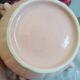 Vintage pink ceramic sugar bowl made by Salins France