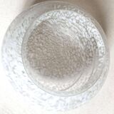 Art Deco Suspension Clichy Glass White Height 52 cm