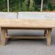 Farmhouse dining table stripped in solid raw oak 1930 - 216cm