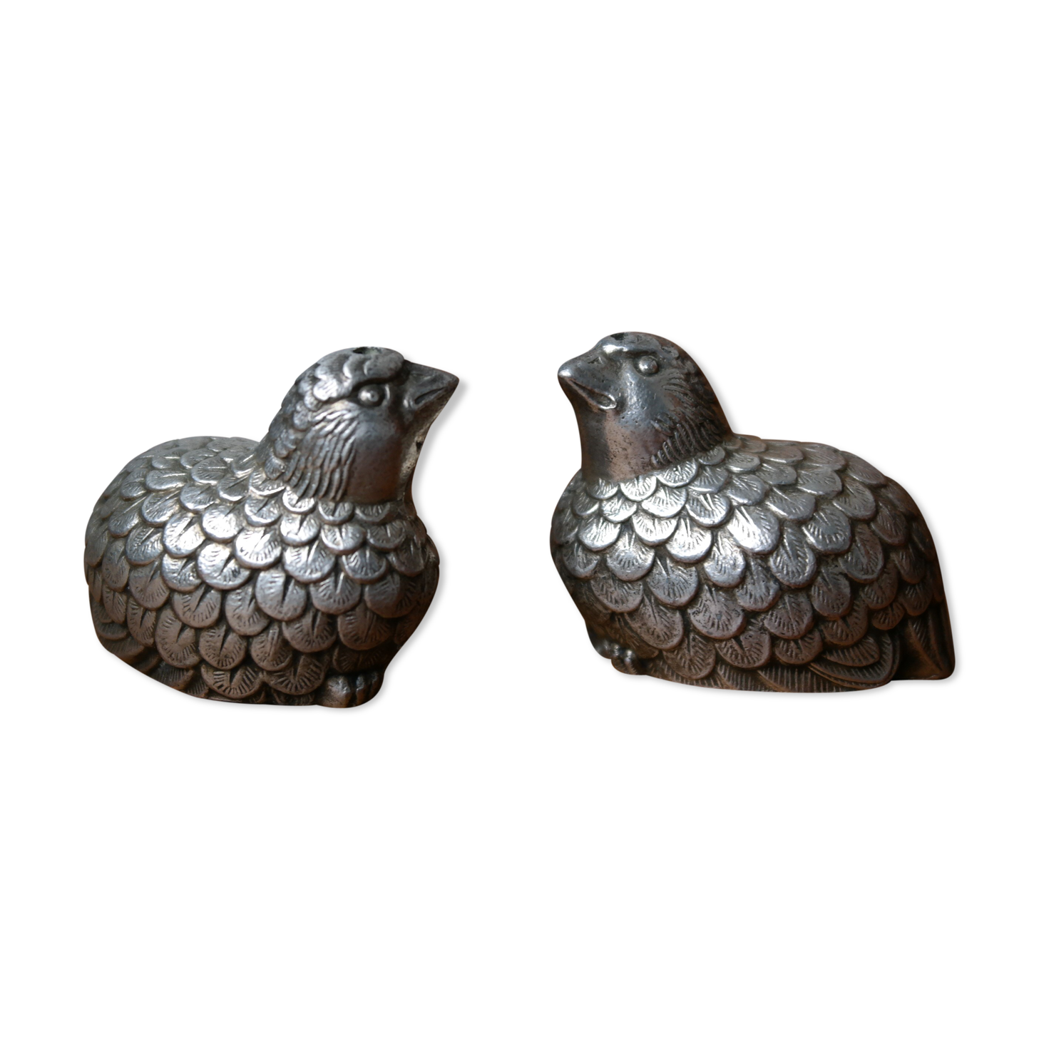 Saleron birds silver metal