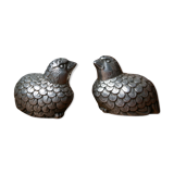 Saleron birds silver metal