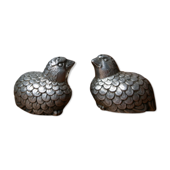 Saleron birds silver metal