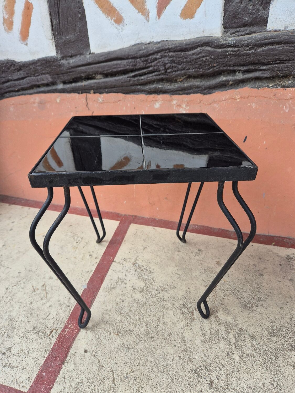 Small vintage 1970s side table.