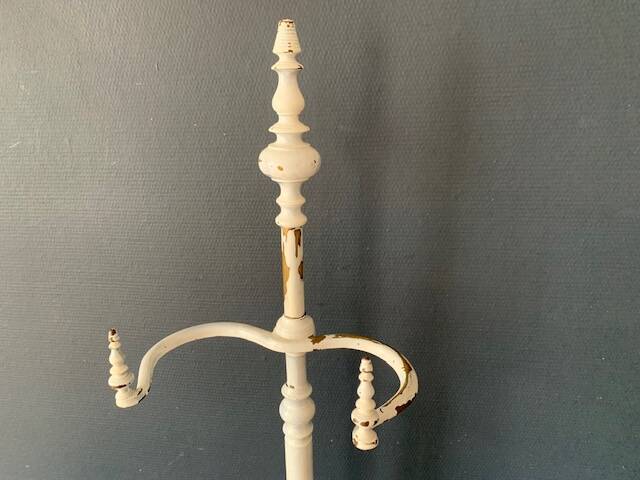 Umbrella stand in brass and cast iron, Gandry Fils, painted white