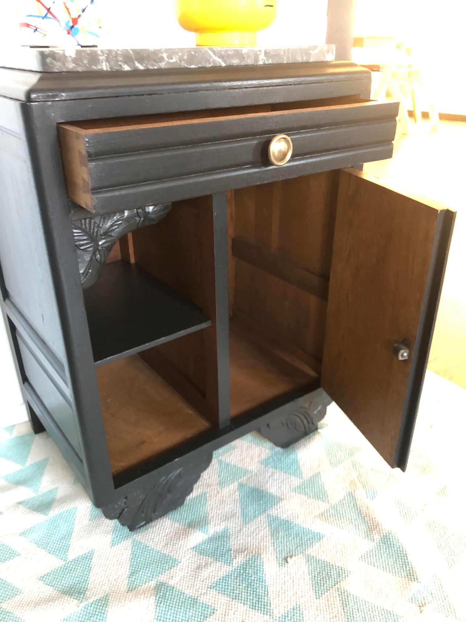 Black art deco bedside restyled
