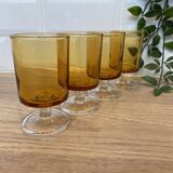 Set of 4 Luminarc Sweden Amber white wine glasses