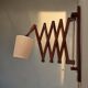 Scandinavian wooden scissor acordion wall lamp