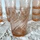 Verres à eau vintage rosaline