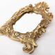 Miniature vintage gold mirror with angels, Italy, 1960s