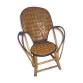Armchair in bamboo and chestnut bark