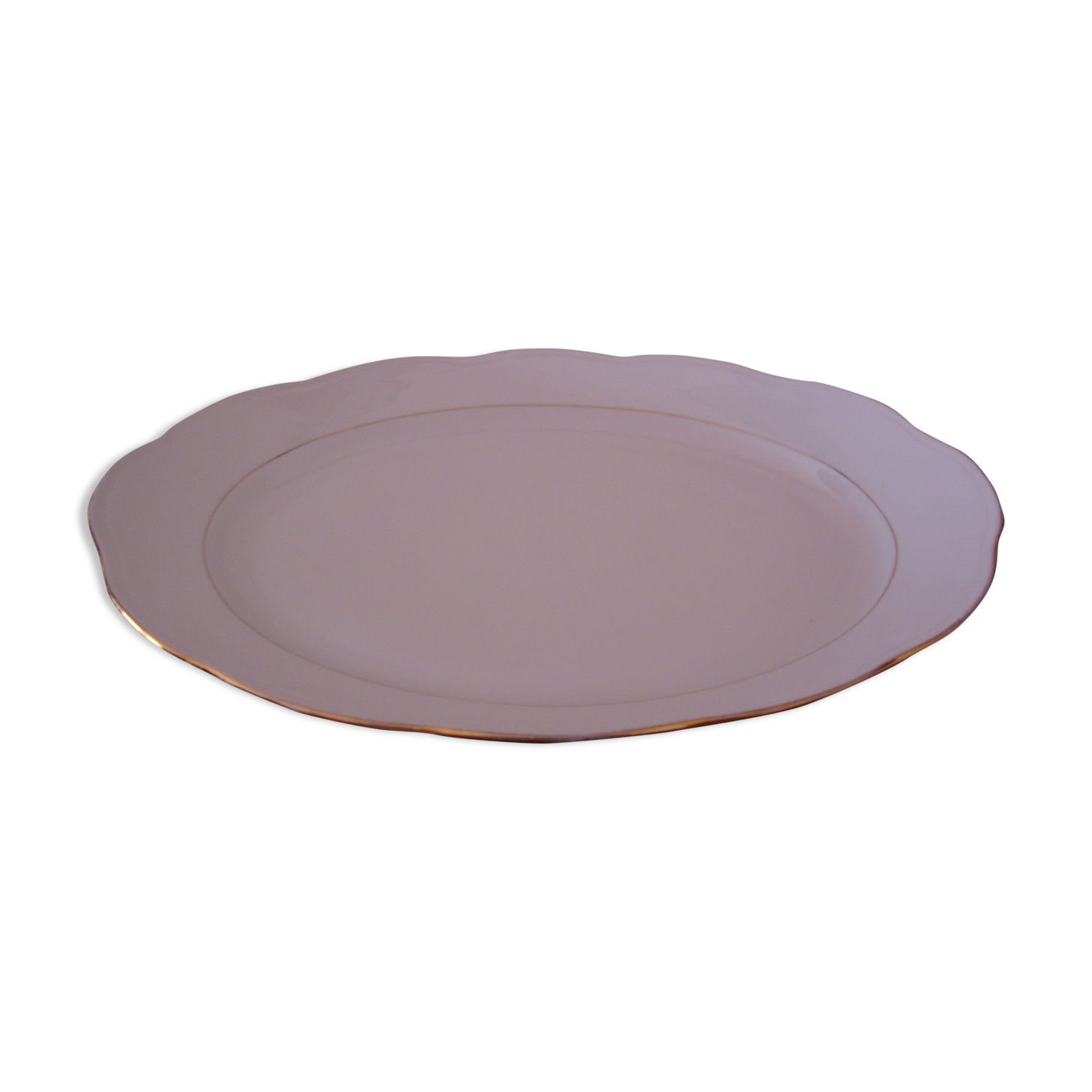 Long dish in fine white porcelain (Creation A. Deshoulières)