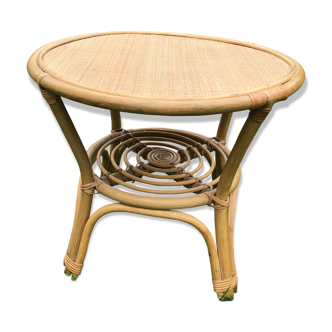 Table basse en rotin