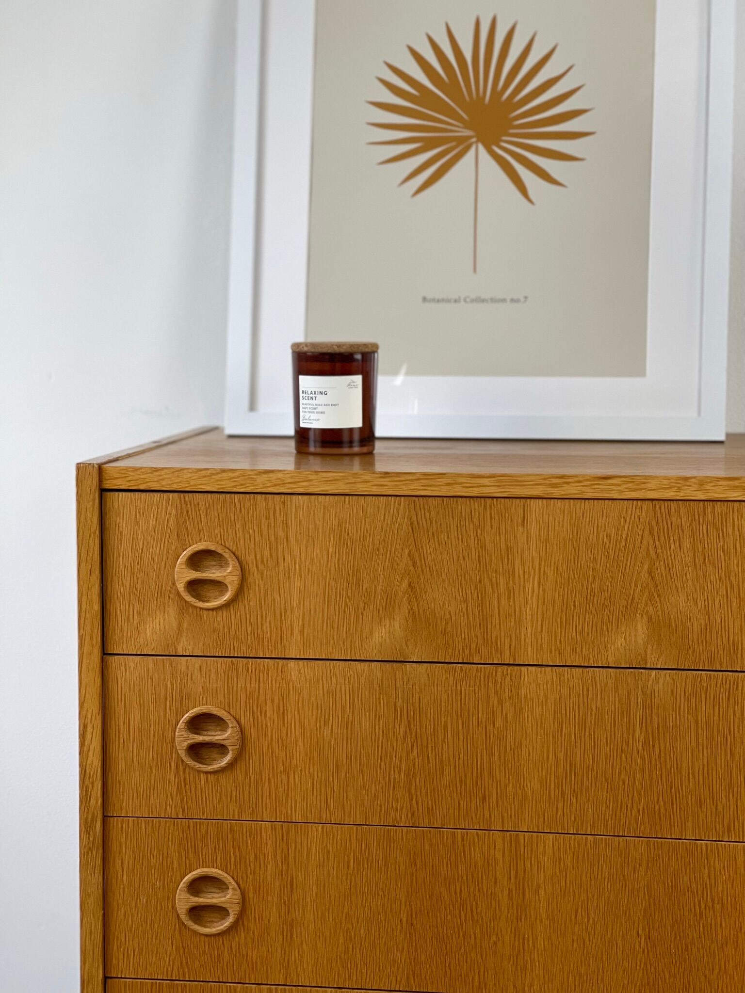 Scandinavian oak chest of drawers