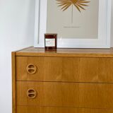 Scandinavian oak chest of drawers