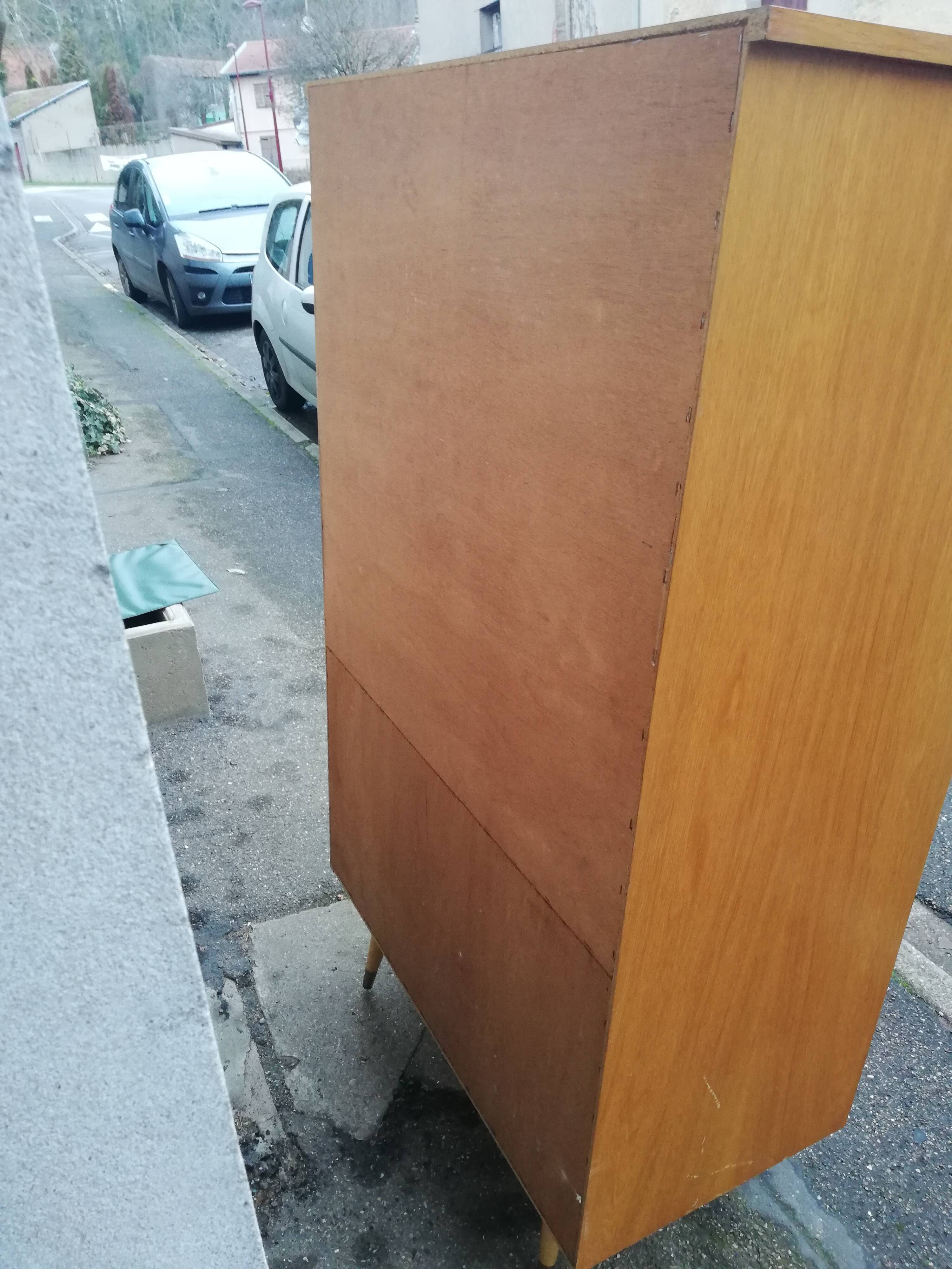 Secrétaire années 50 pieds compas