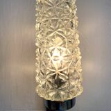Wooden and glass wall light from the 60s-70s