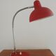 Red & Silver Metal Swan Neck Table Lamp