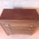 Vintage art deco chest of drawers 1940 - 1950