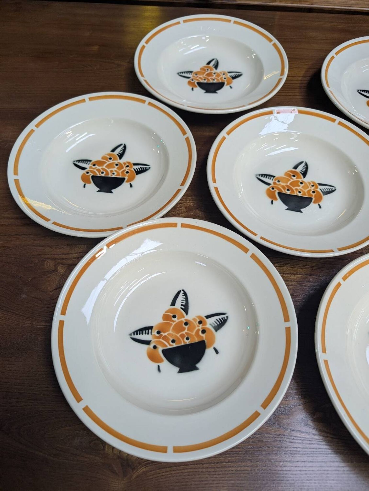 Badonviller "jade" soup plates