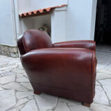 Ensemble Club authentique années 50 – Canapé + 2 fauteuils en cuir