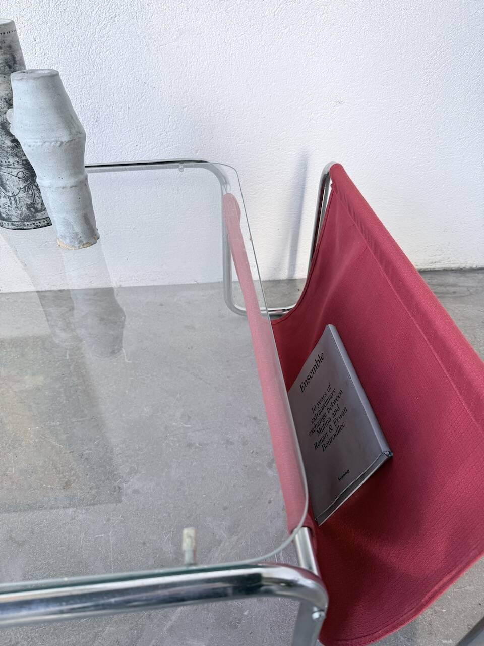Table basse moderniste Bauhaus en acier tubulaire