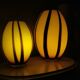 Set of 2 Italian lamps in Volux glass, 80s