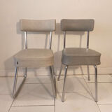 Pair of vintage gray Ronéo chairs