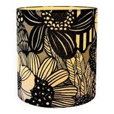 Lampshade covered with modern Japanese fabric featuring a floral pattern.