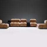 Vintage Camaleonda set & 3 Gli Scacchi tables by Mario Bellini for C & B Italia