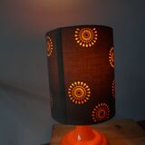 Orange ceramic lamp from the 70s