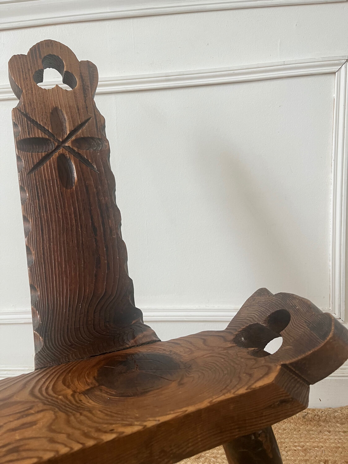 Brutalist tripod chair