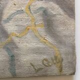 Oil on canvas still life Apple Jatte on kitchen table