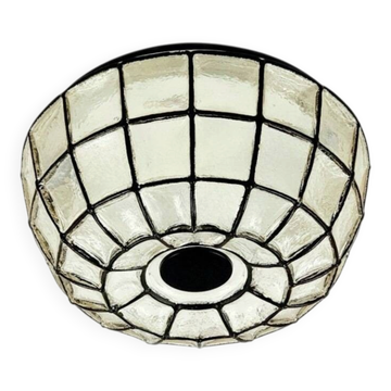 Plafonnier en verre de style mid-century moderne de Limburg, Allemagne, années 1960/1970