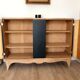 Superb Art Deco sideboard in matte black and raw wood