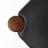 Set of 6 Vintage Lübke Dining Chairs 1970s Germany, Mid Century Beech Wood