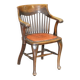 Chaise de capitaine anglaise antique édouardienne en chêne Ralph Johnson