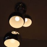 3 chrome balls pendant lamp 80s