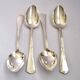 Set of 4 art deco table spoons in silver metal e. feisskohl 1920-1930