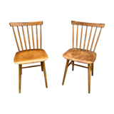 Pair of bistro chairs and bohemian beech