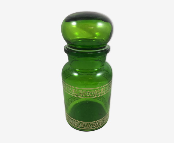 Pot apothicaire pharmacie vert et doré