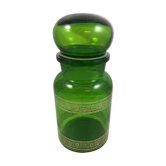 Pot apothecary pharmacy green and golden