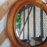 Apple rattan mirror 1970