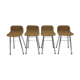 Set of 4 vintage bar stools Dirk van Sliedregt Rohe Noordwolde 1960's